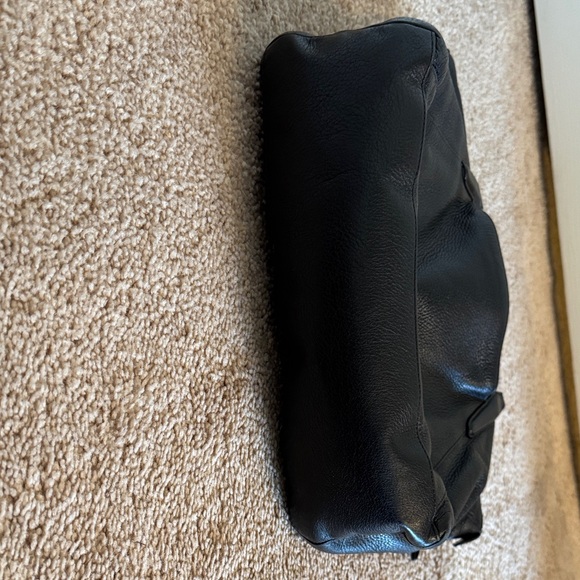 Coach Black Pebbled Leather Shoulder Bag with Chain Straps - Picture 8 of 13